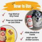 Treat Topper Antler Powder Pet Food Topper | Nutritional Supplement for Dogs and Cats