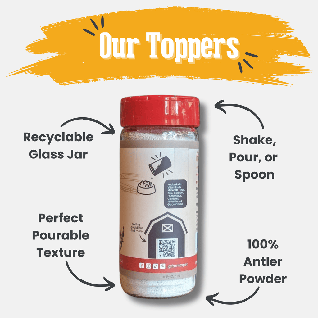Treat Topper Antler Powder Pet Food Topper | Nutritional Supplement for Dogs and Cats