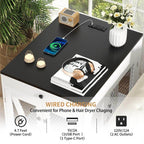 Furniture-Style Wooden Dog Crate End Table | USB Charging, Storage Drawer, & Double Latch 4 - MiniPaw Luxe