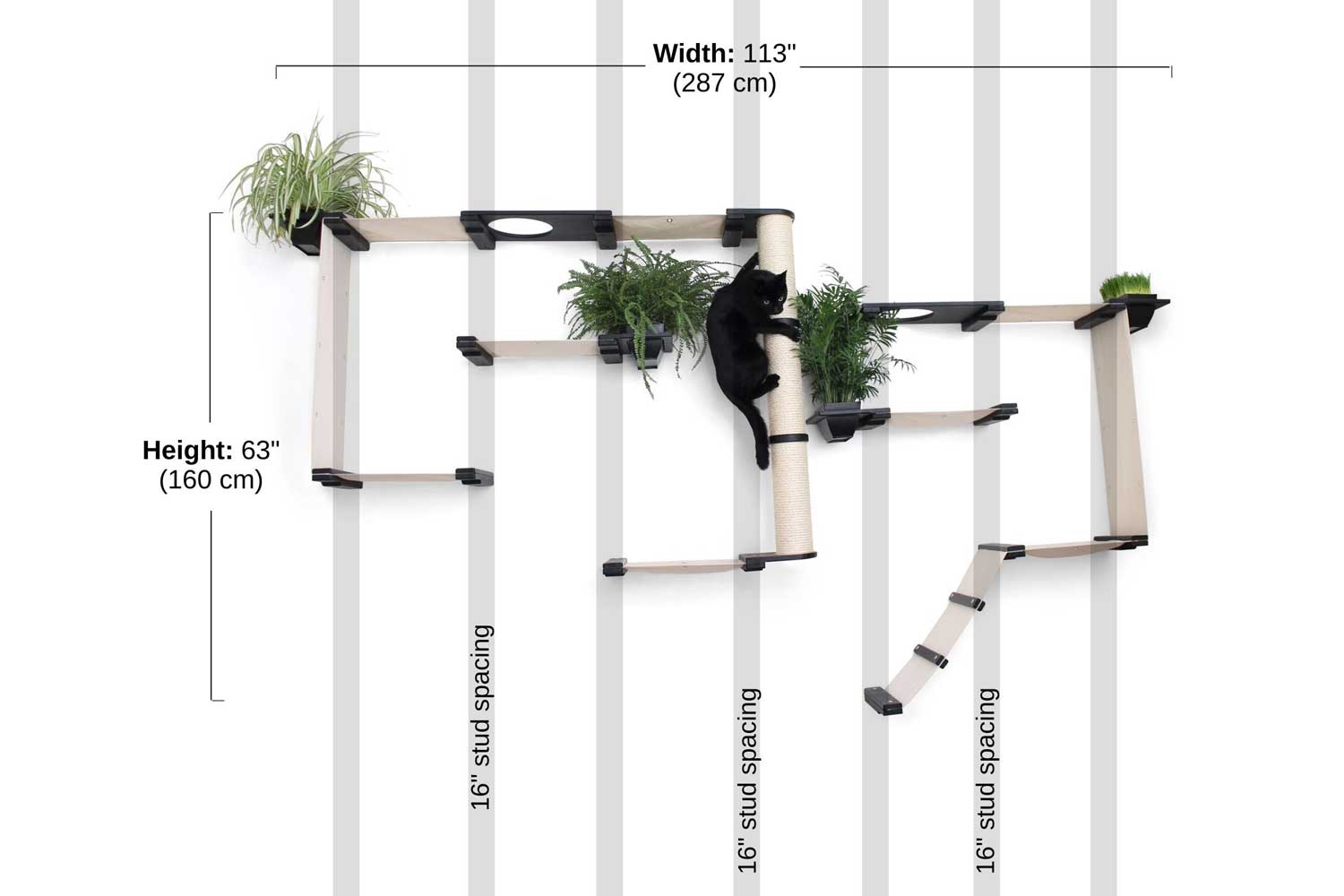 The Gardens - Modern Cat Tree with Plants