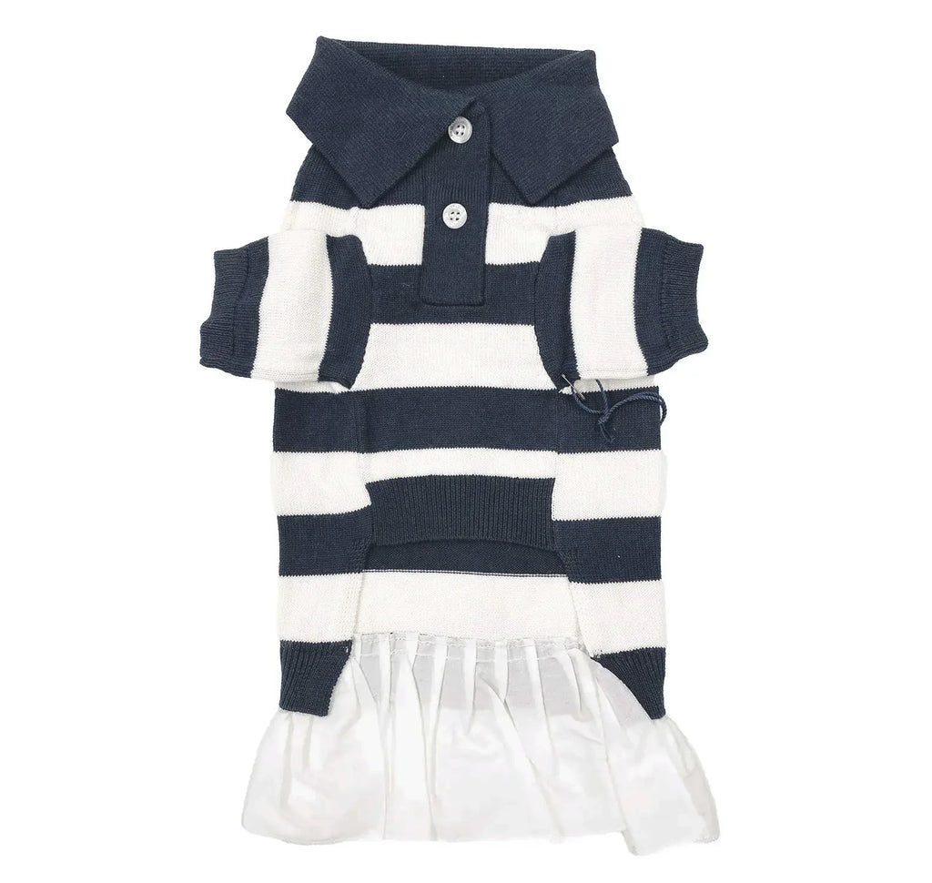 ‘Gladys’ Cashmere blend Polo Dress 2 - MiniPaw Luxe