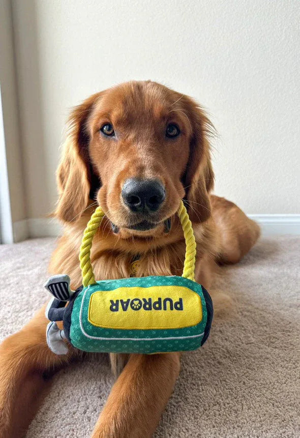 Golf Club Squeaky Crinkle Dog Toy 2 - MiniPaw Luxe