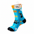 Halloween Candy Black Cat Socks