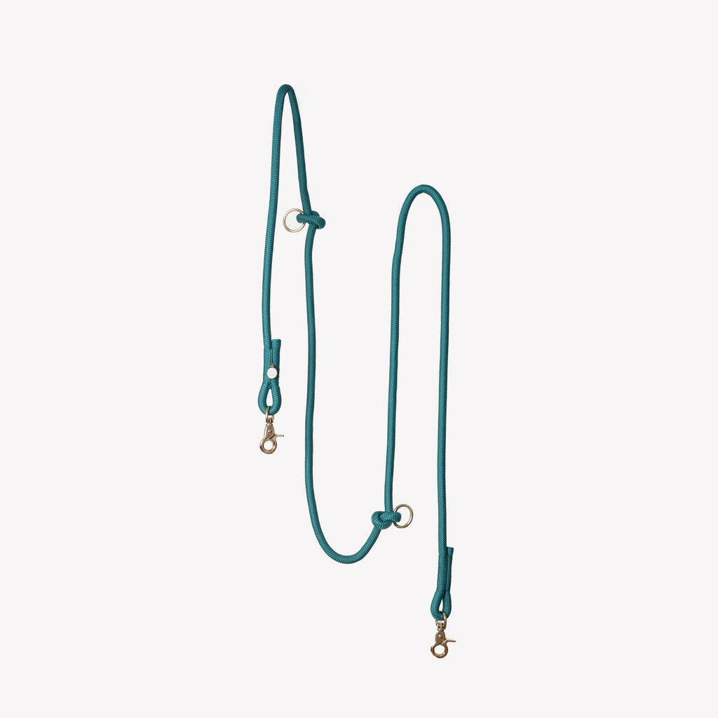 Hands Free Braided Leash | Blue 1 - MiniPaw Luxe