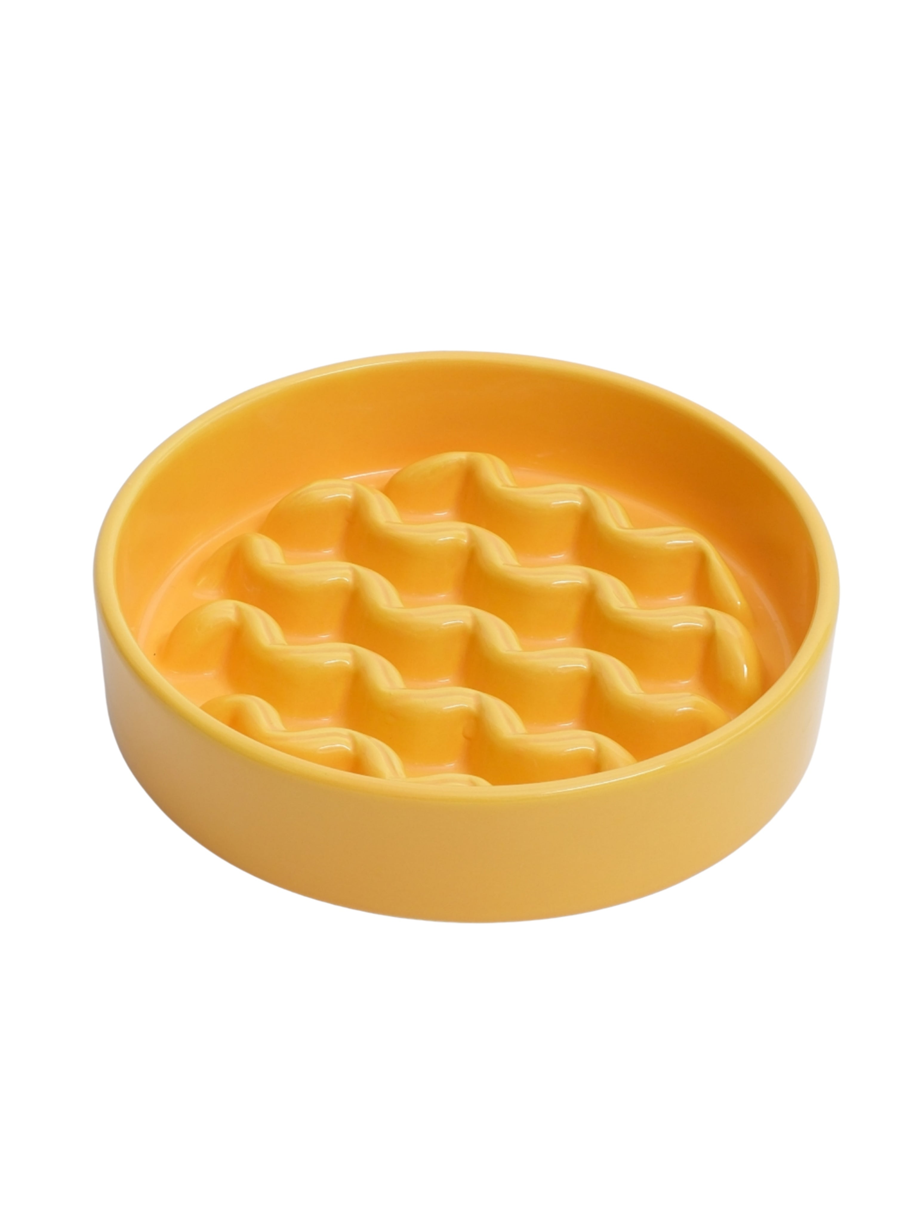 [Macaroni] Slow Feeder Dog Bowls - Yellow / Frozen Blue / Purple 1 - MiniPaw Luxe