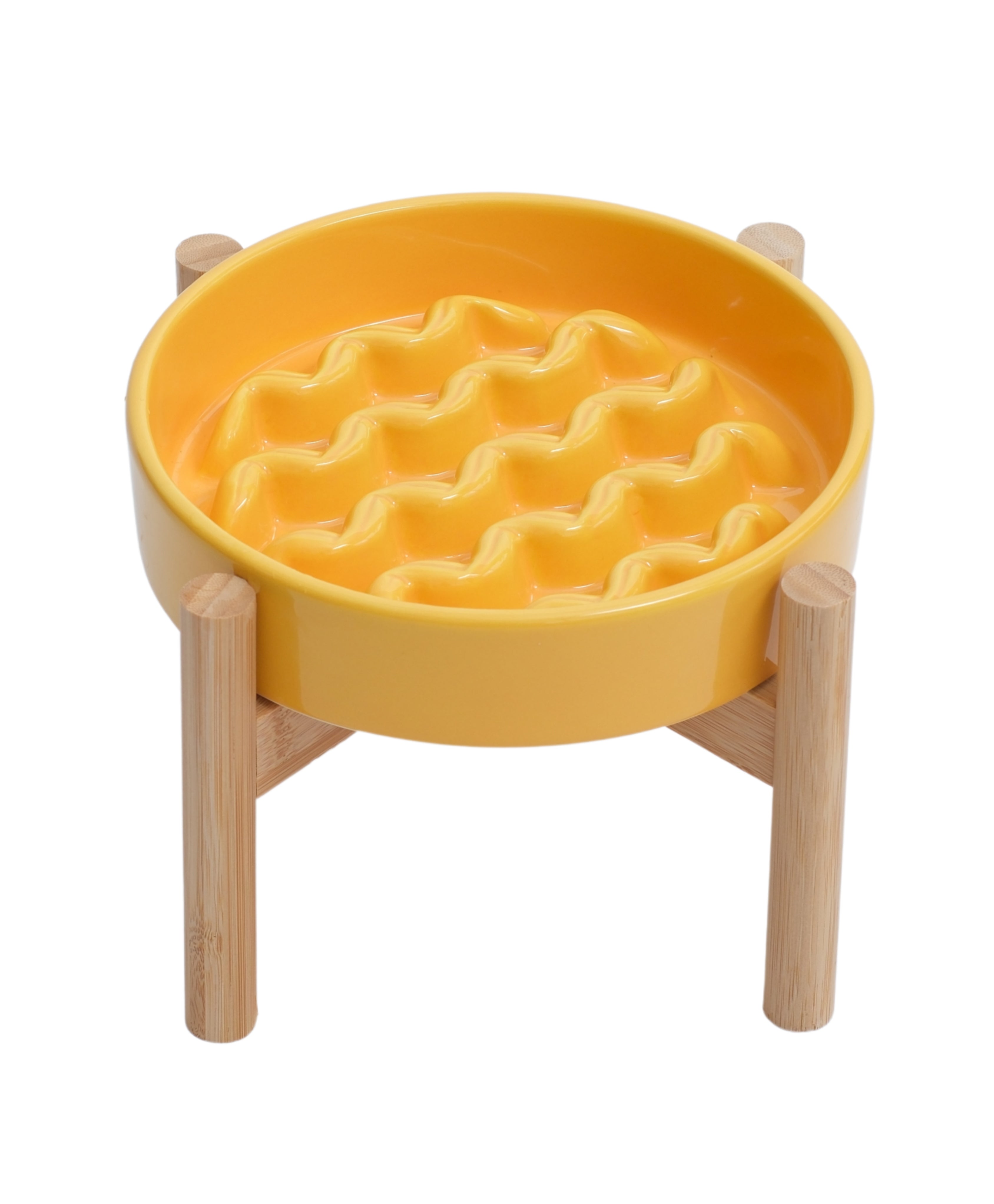 [Macaroni] Slow Feeder Dog Bowls - Yellow / Frozen Blue / Purple 3 - MiniPaw Luxe