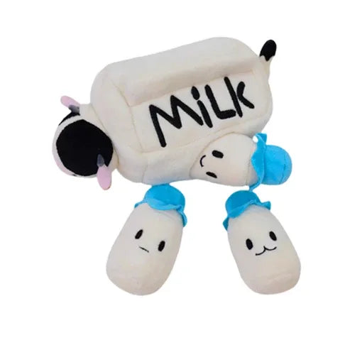 Milou & Lumi Milk Plush Chew Toy – Interactive Crinkle, Squeaker, & Tug Ropes 1 - MiniPaw Luxe