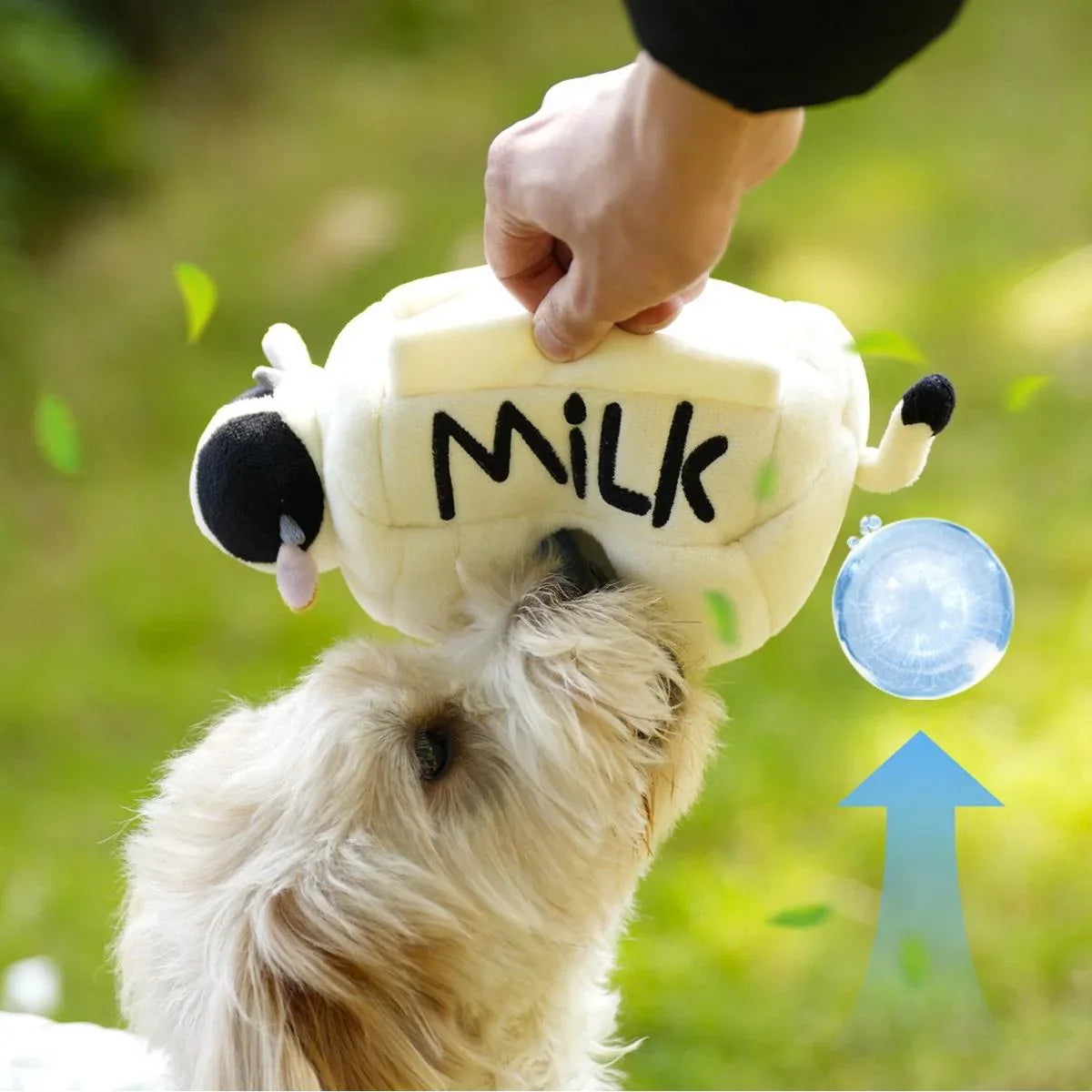 Milou & Lumi Milk Plush Chew Toy – Interactive Crinkle, Squeaker, & Tug Ropes 3 - MiniPaw Luxe