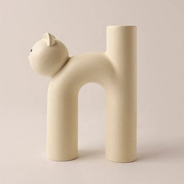 Modern Ceramic Cat Vase 4 - MiniPaw Luxe