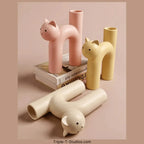 Modern Ceramic Cat Vase 7 - MiniPaw Luxe
