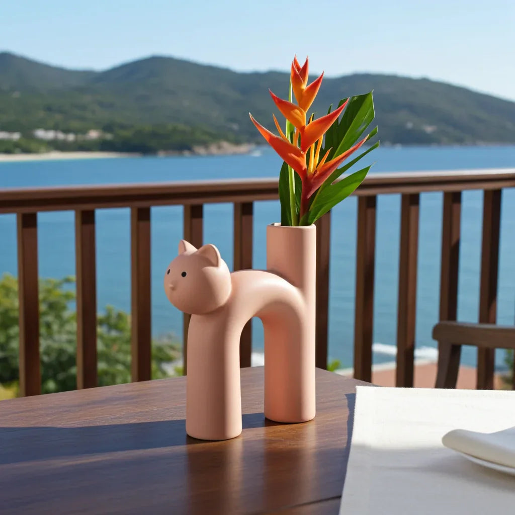 Modern Ceramic Cat Vase 8 - MiniPaw Luxe