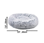 Mr. Peanut's 28" OrthoPlush® Pet Bed - Snowflake White Two Tone 10 - MiniPaw Luxe