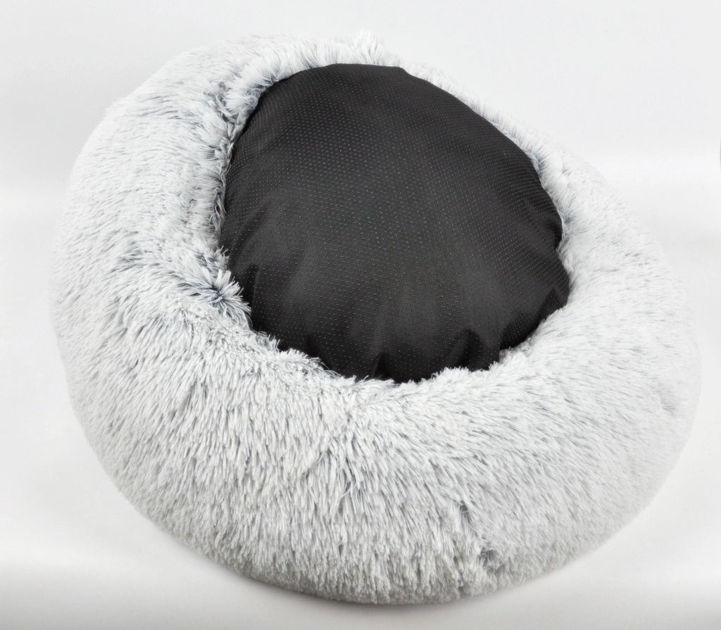 Mr. Peanut's 28" OrthoPlush® Pet Bed - Snowflake White Two Tone 16 - MiniPaw Luxe