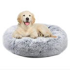 Mr. Peanut's 28" OrthoPlush® Pet Bed - Snowflake White Two Tone 22 - MiniPaw Luxe