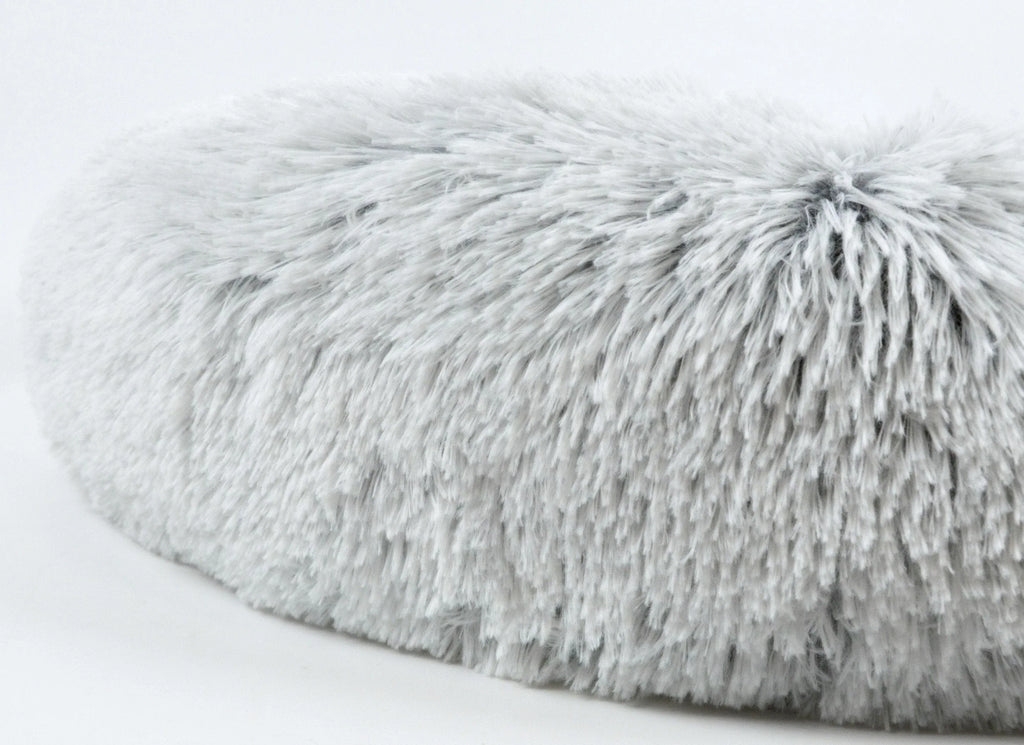 Mr. Peanut's 28" OrthoPlush® Pet Bed - Snowflake White Two Tone 23 - MiniPaw Luxe