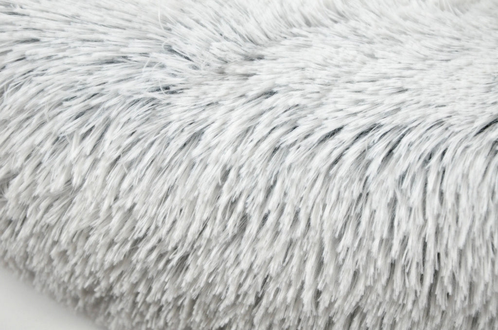 Mr. Peanut's 28" OrthoPlush® Pet Bed - Snowflake White Two Tone 24 - MiniPaw Luxe