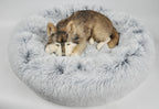 Mr. Peanut's 28" OrthoPlush® Pet Bed - Snowflake White Two Tone 27 - MiniPaw Luxe