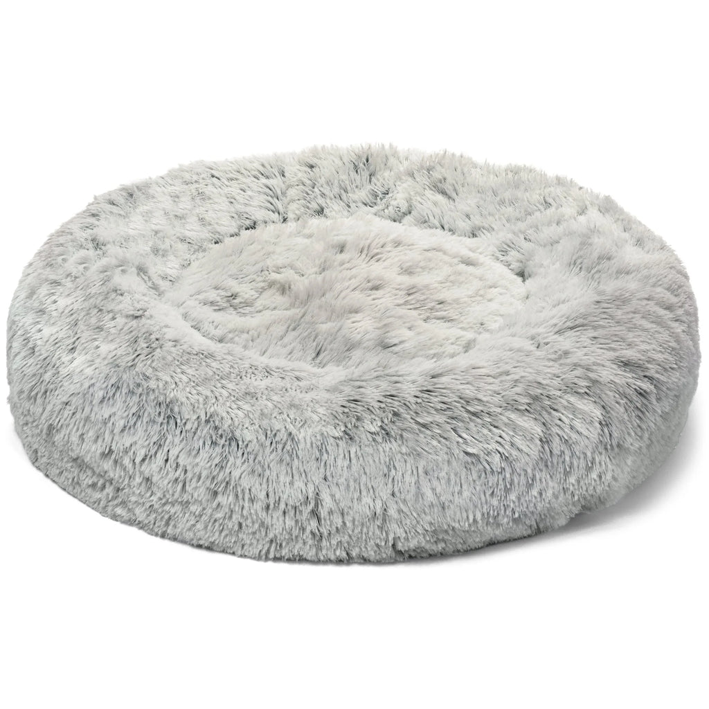 Mr. Peanut's 28" OrthoPlush® Pet Bed - Snowflake White Two Tone 28 - MiniPaw Luxe