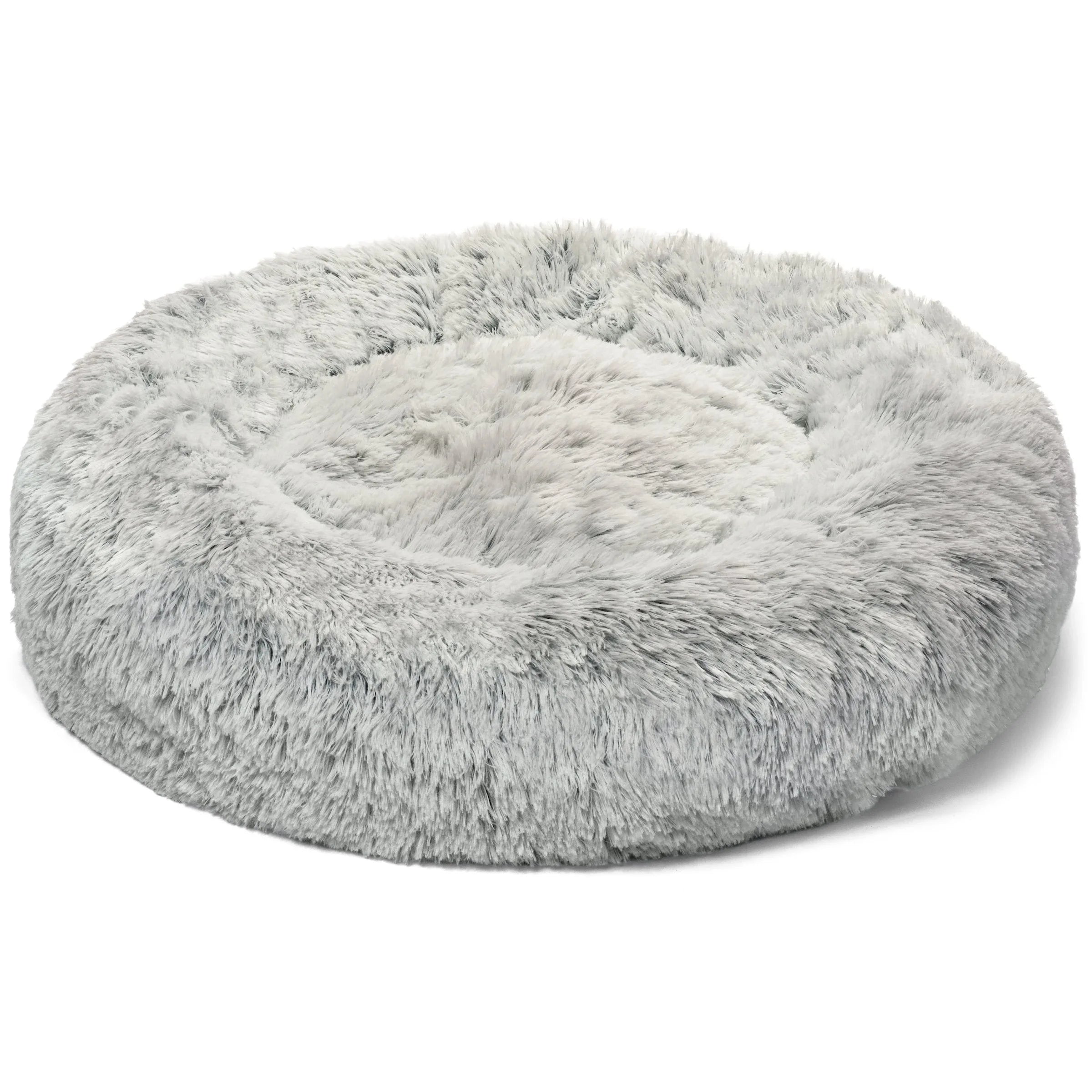 Mr. Peanut's 28" OrthoPlush® Pet Bed - Snowflake White Two Tone 34 - MiniPaw Luxe