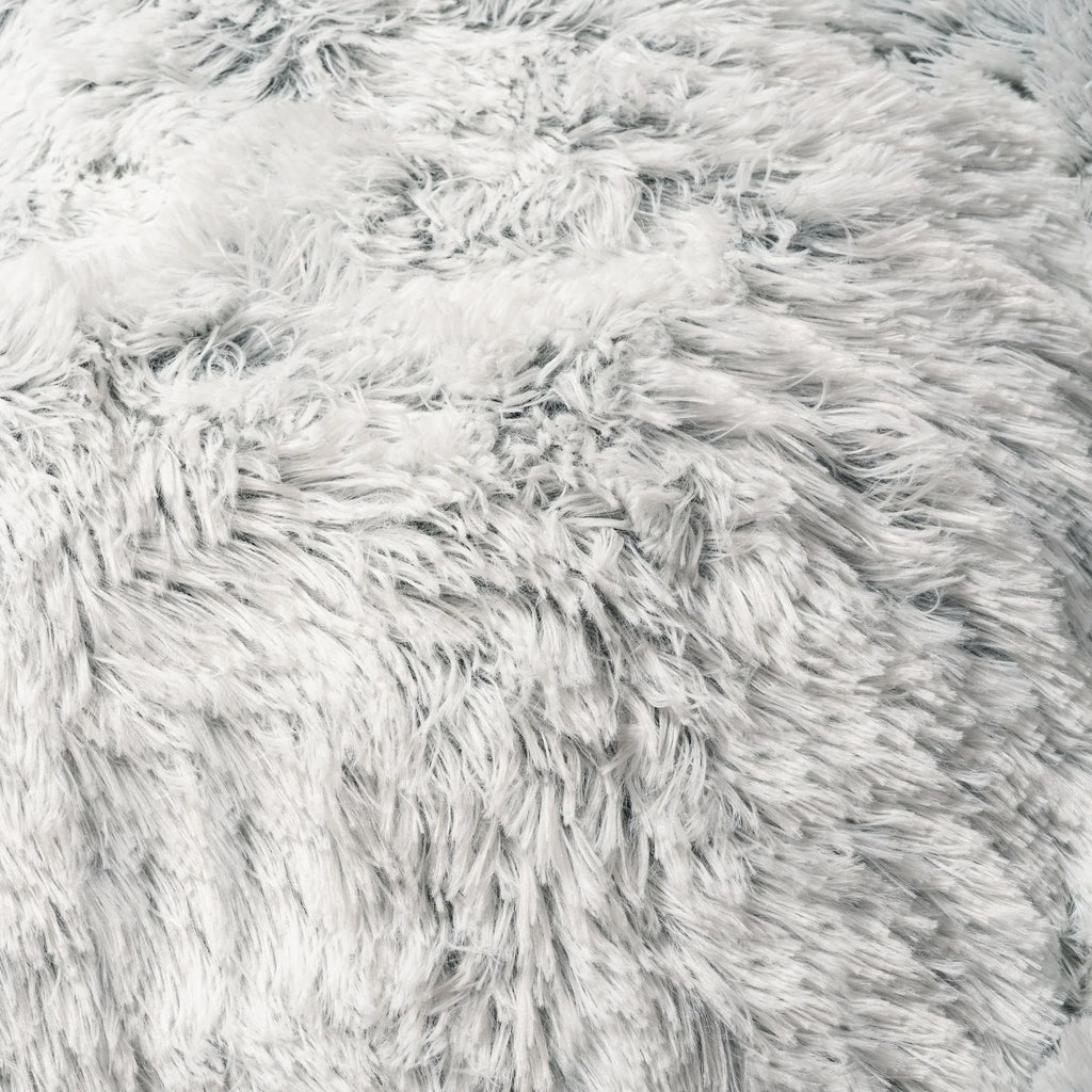 Mr. Peanut's 28" OrthoPlush® Pet Bed - Snowflake White Two Tone 35 - MiniPaw Luxe