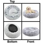 Mr. Peanut's 28" OrthoPlush® Pet Bed - Snowflake White Two Tone 4 - MiniPaw Luxe