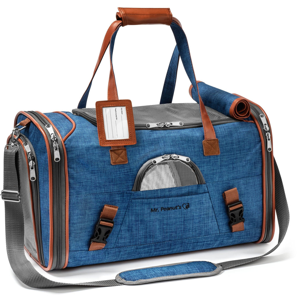 Mr. Peanut's Gold Series Standard Size Airline Compliant Pet Carrier 11 - MiniPaw Luxe