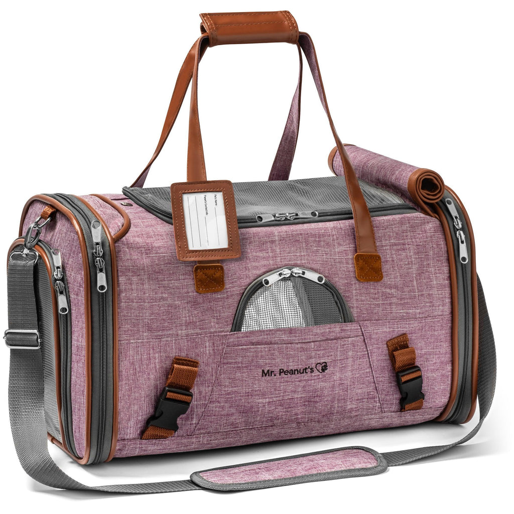 Mr. Peanut's Gold Series Standard Size Airline Compliant Pet Carrier 12 - MiniPaw Luxe