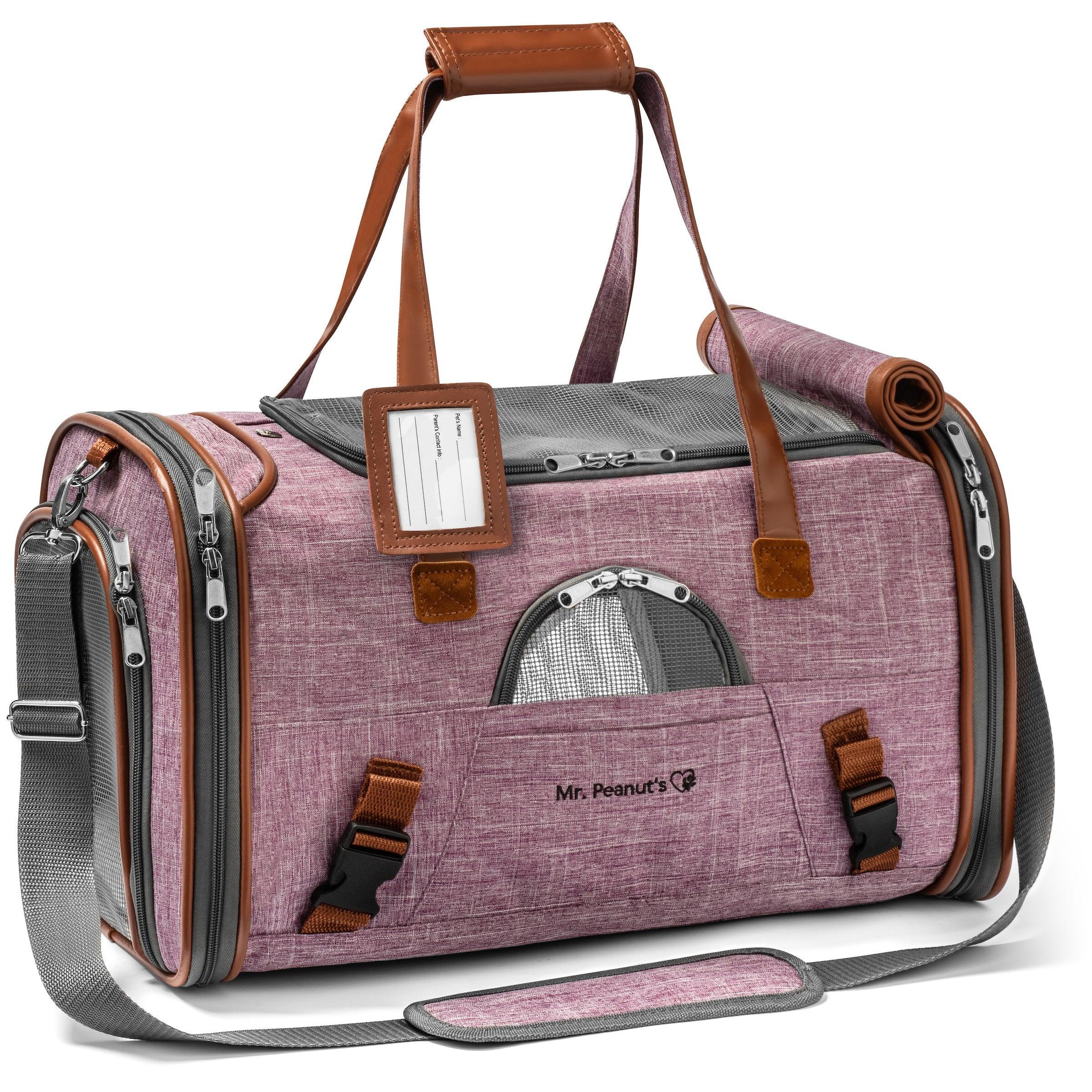Mr. Peanut's Gold Series Standard Size Airline Compliant Pet Carrier 12 - MiniPaw Luxe