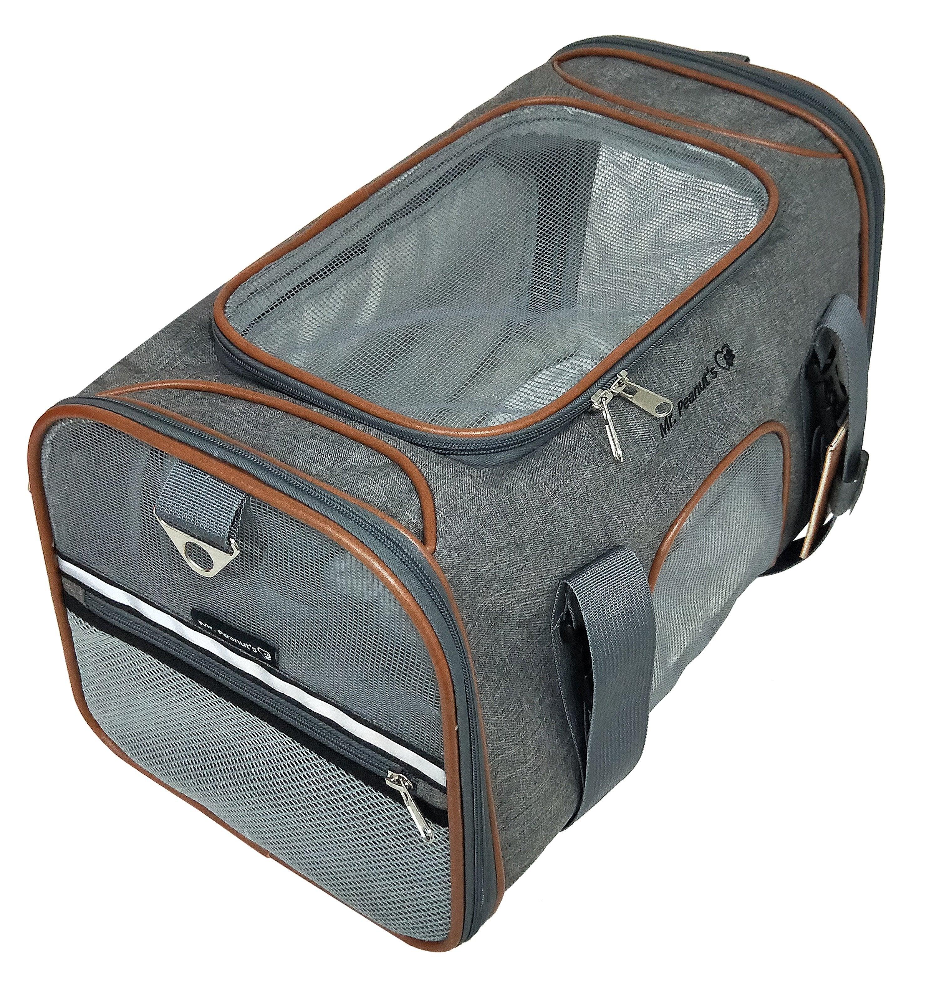 Mr. Peanut's Platinum Series Expandable Pet Carrier 22 - MiniPaw Luxe