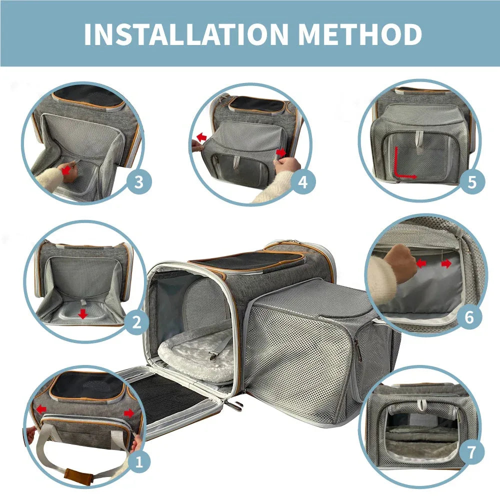 Mr. Peanut's Platinum Series Expandable Pet Carrier 8 - MiniPaw Luxe