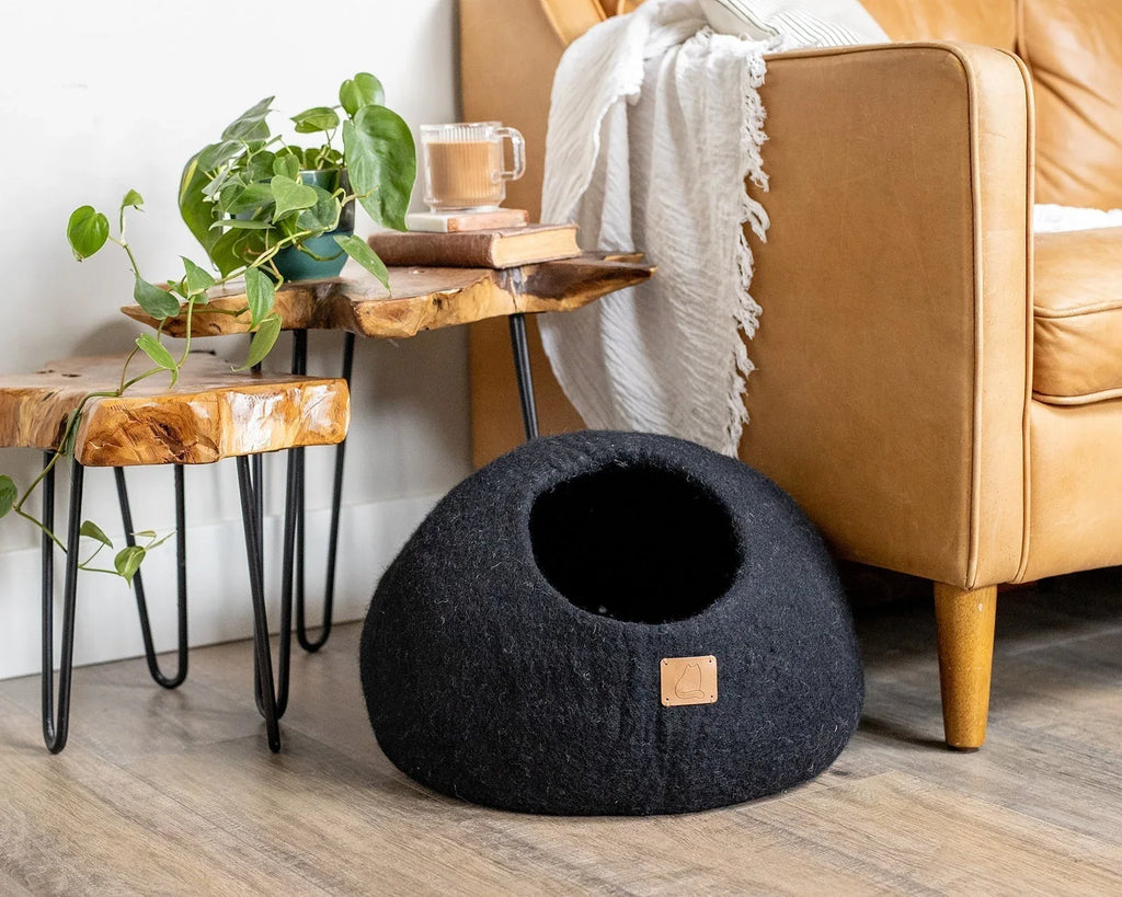 Night Black | Round Style Cave 2 - MiniPaw Luxe