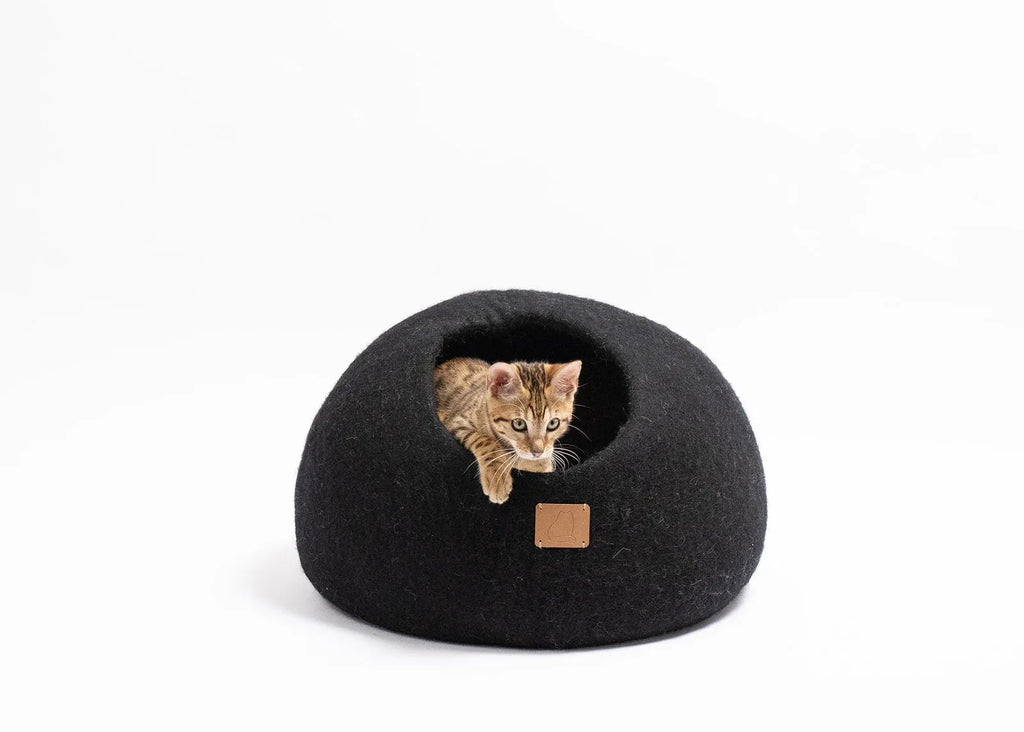 Night Black | Round Style Cave 4 - MiniPaw Luxe