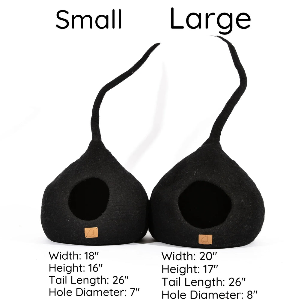 Night Black | Tail Style Cave 6 - MiniPaw Luxe