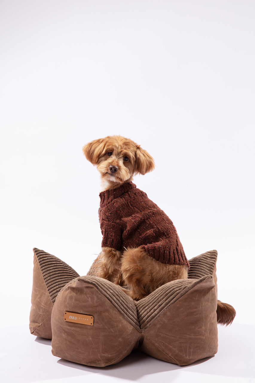 OULU X PEHOM - CUDDLE PET PILLOW BED | Navy Blue / Olive Green / Canyon Brown 12 - MiniPaw Luxe