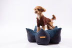OULU X PEHOM - CUDDLE PET PILLOW BED | Navy Blue / Olive Green / Canyon Brown 4 - MiniPaw Luxe