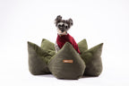 OULU X PEHOM - CUDDLE PET PILLOW BED | Navy Blue / Olive Green / Canyon Brown 9 - MiniPaw Luxe