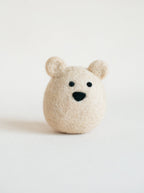 POLAR BEAR Wool Dog Toy