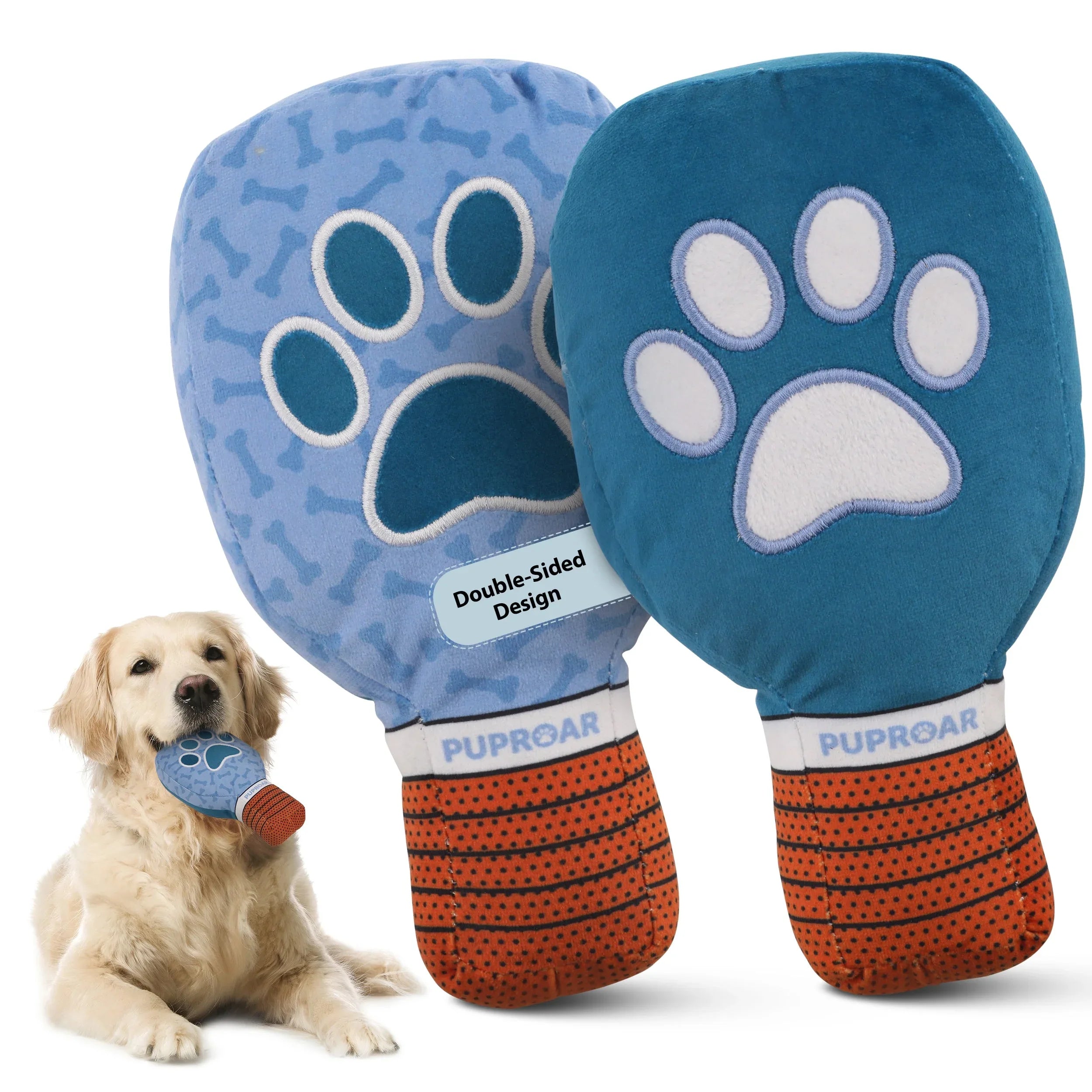 Pickleball Paddle Squeaky Crinkle Dog Toy 1 - MiniPaw Luxe