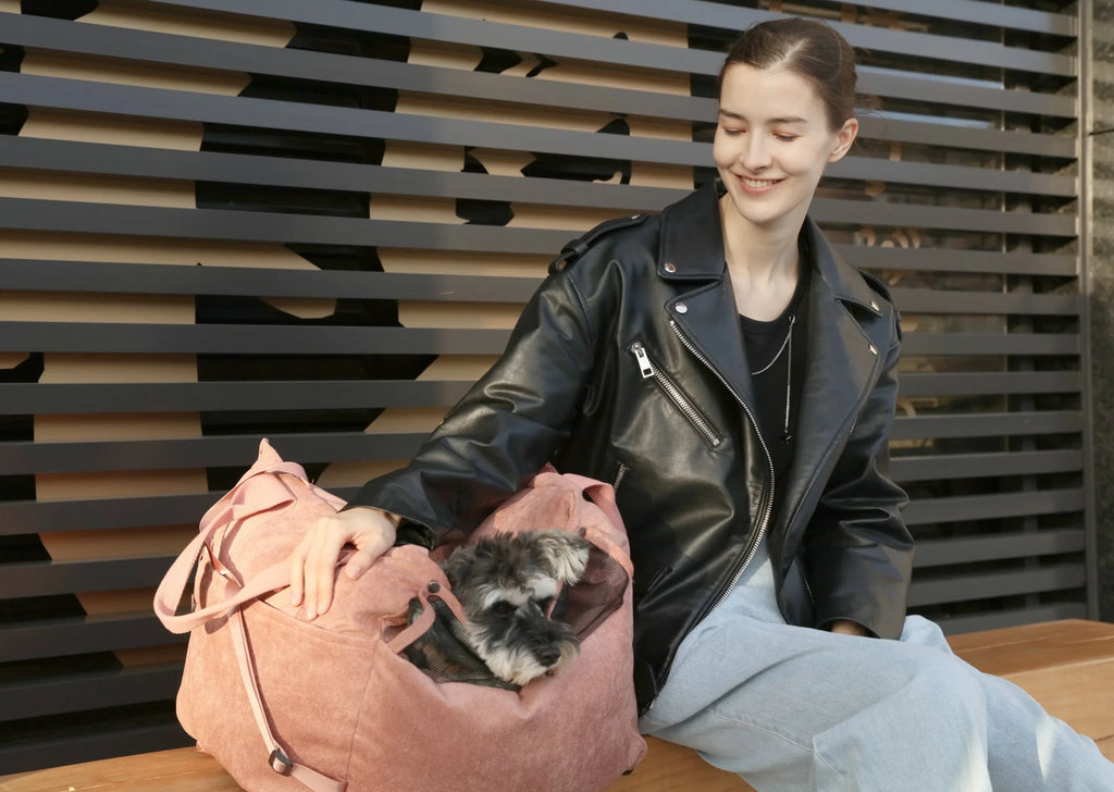 Puff Guard Dog Car Seat | Pink 13 - MiniPaw Luxe