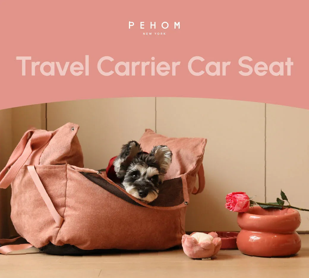 Puff Guard Dog Car Seat | Pink 14 - MiniPaw Luxe