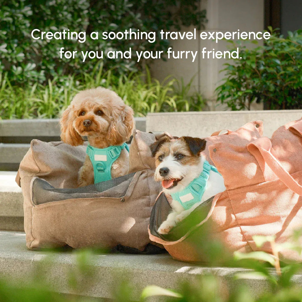 Puff Guard Dog Car Seat | Pink 15 - MiniPaw Luxe