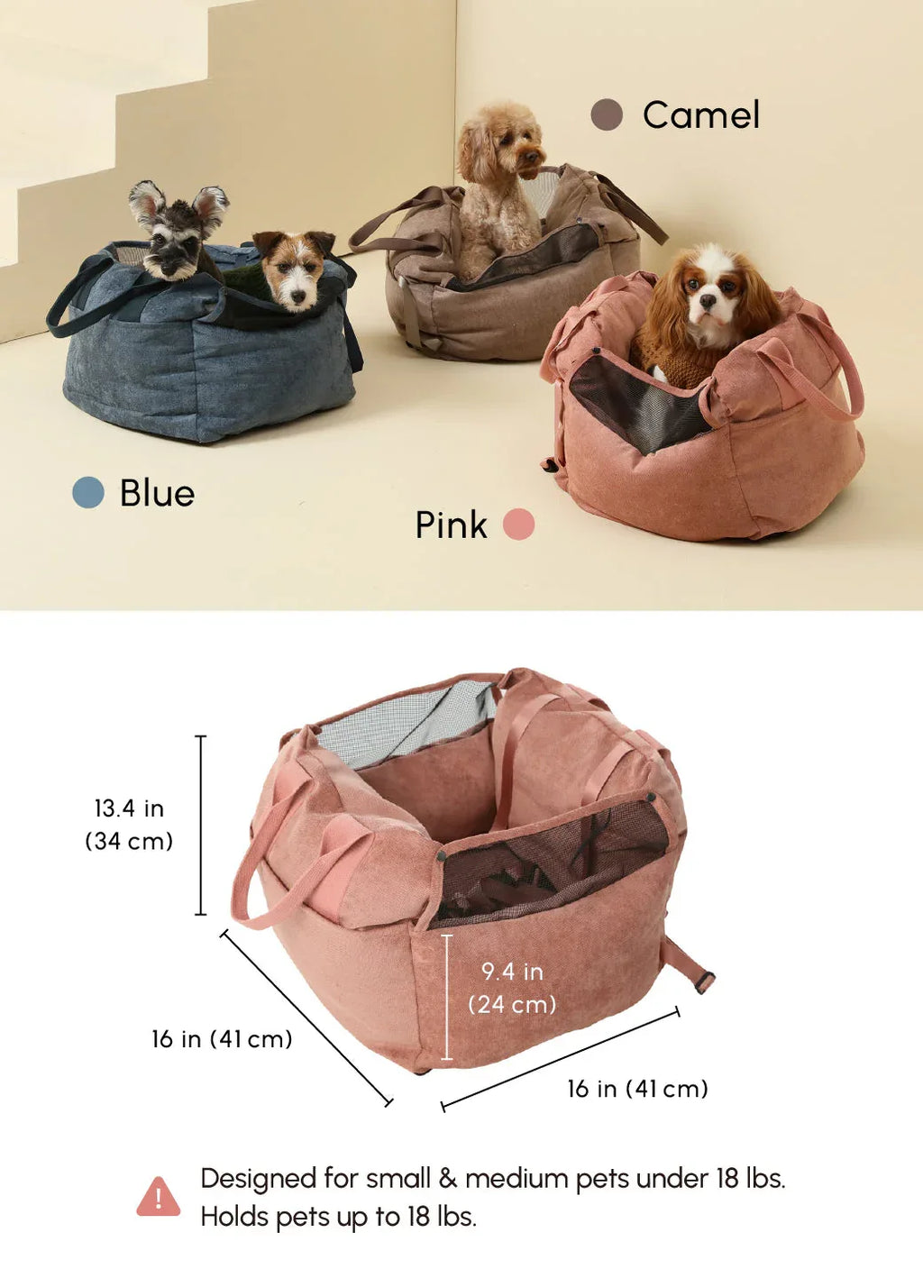 Puff Guard Dog Car Seat | Pink 21 - MiniPaw Luxe