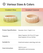 Puff Pet Bowl | Gradient Olive 13 - MiniPaw Luxe