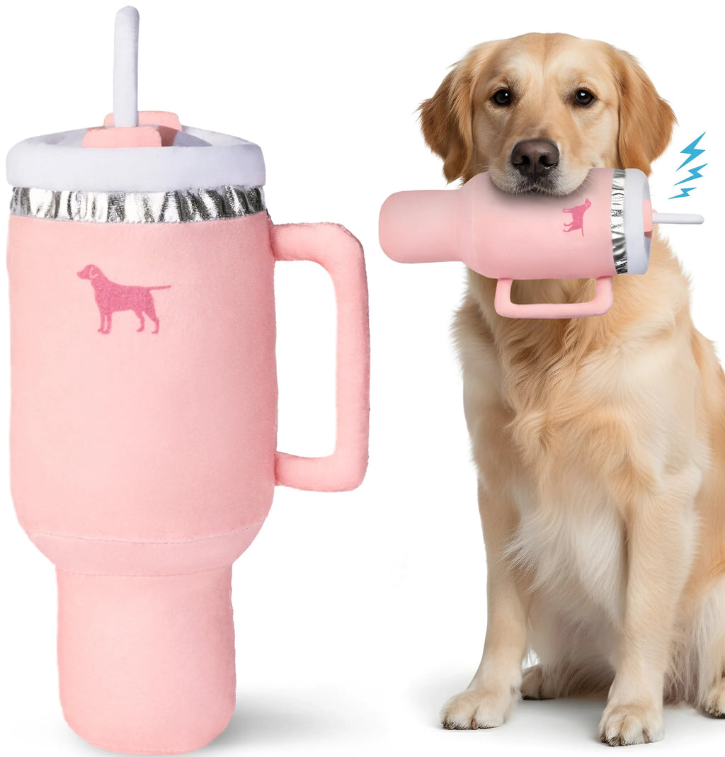 Pup Cup Tumbler Plush Squeaky Toy 1 - MiniPaw Luxe