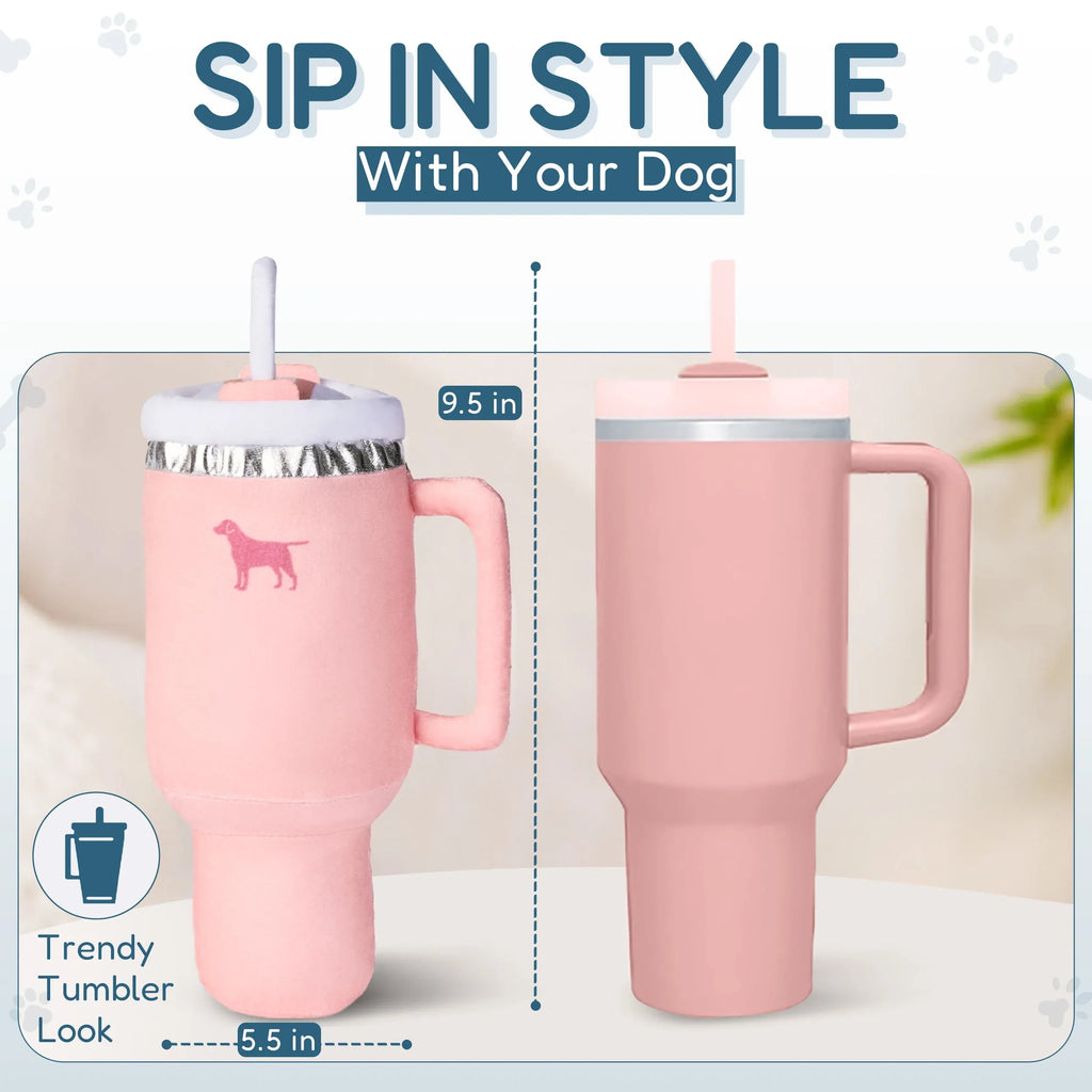 Pup Cup Tumbler Plush Squeaky Toy 4 - MiniPaw Luxe