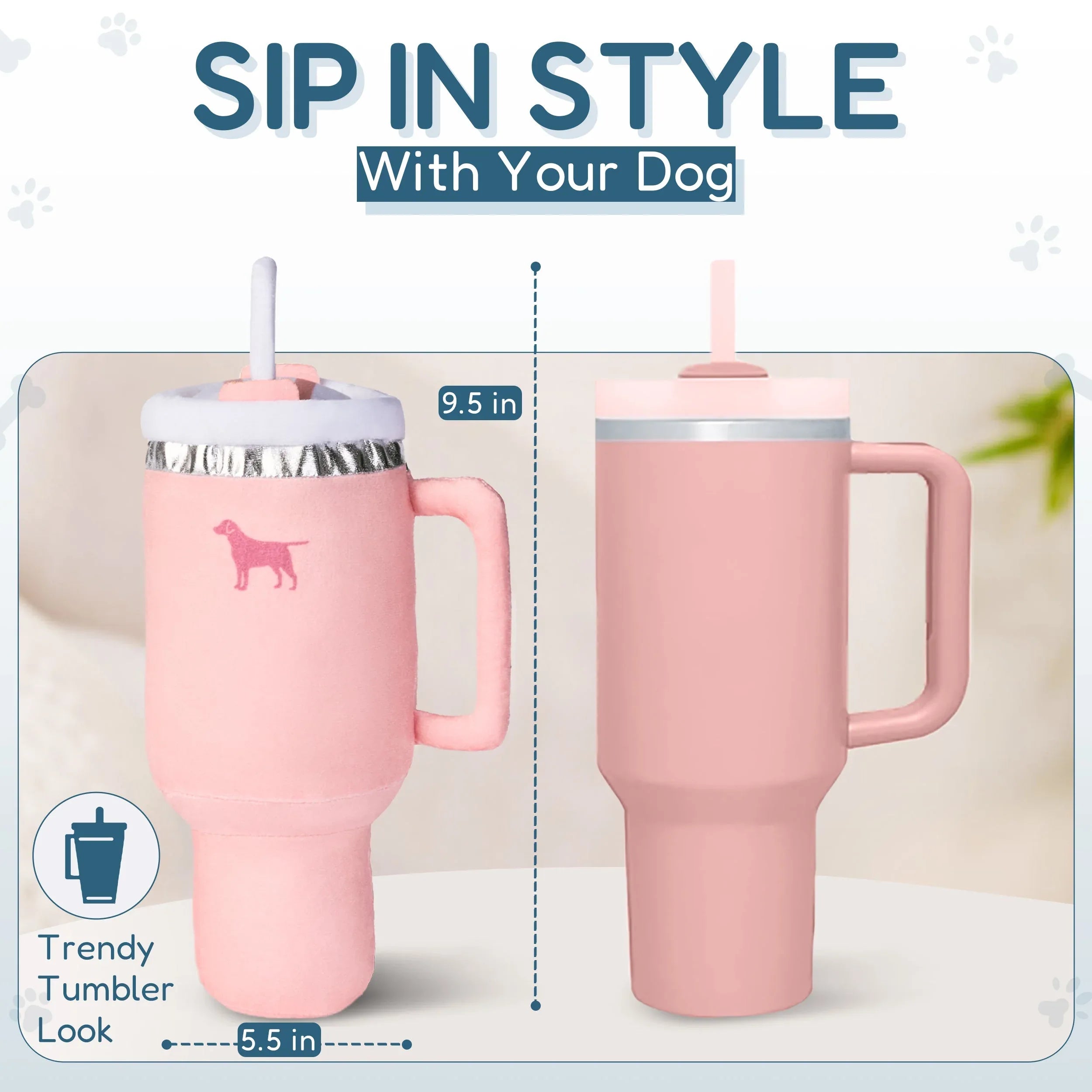 Pup Cup Tumbler Plush Squeaky Toy 4 - MiniPaw Luxe