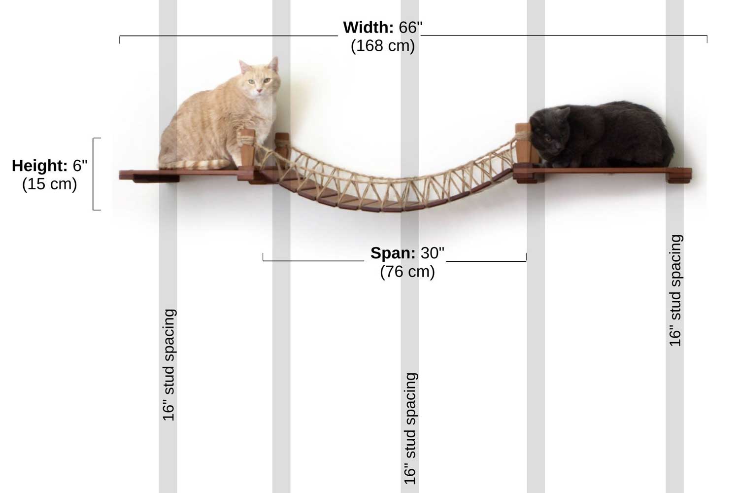 Cat Wall Bridge and Shelf Set