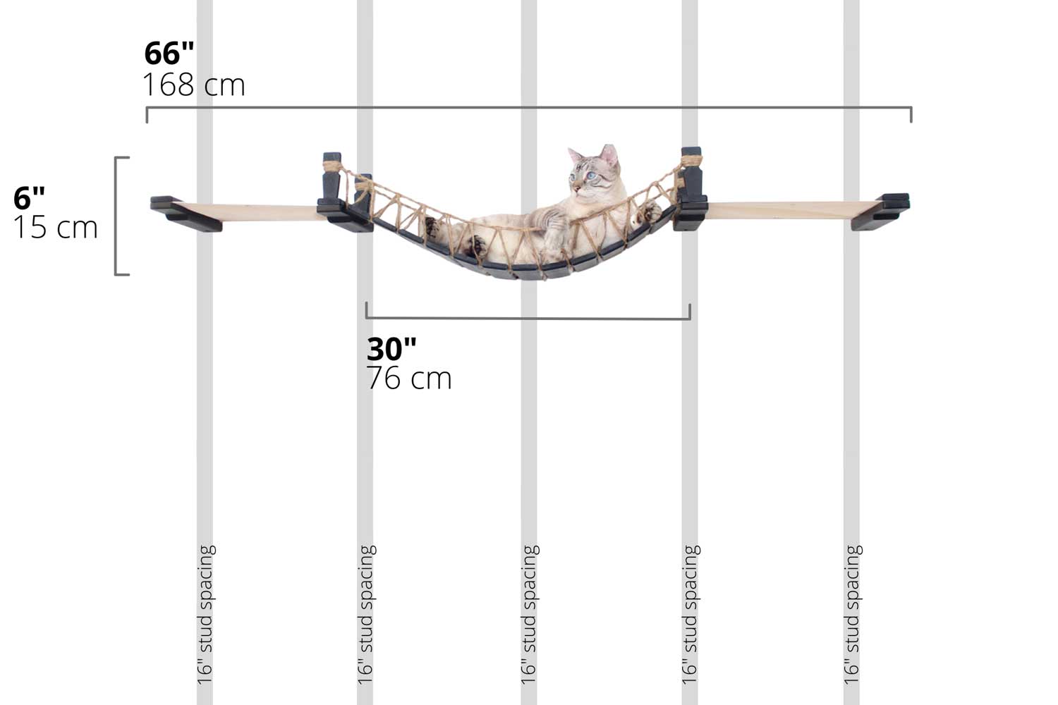 Double Cat Hammock and Climbing Bridge Combo