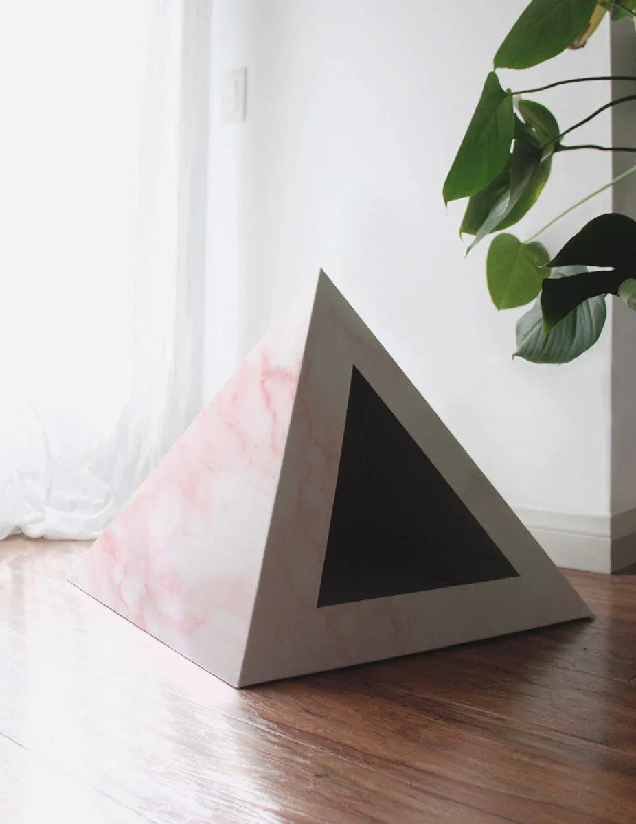 'Rose Quartz' Cat Pyramid 6 - MiniPaw Luxe
