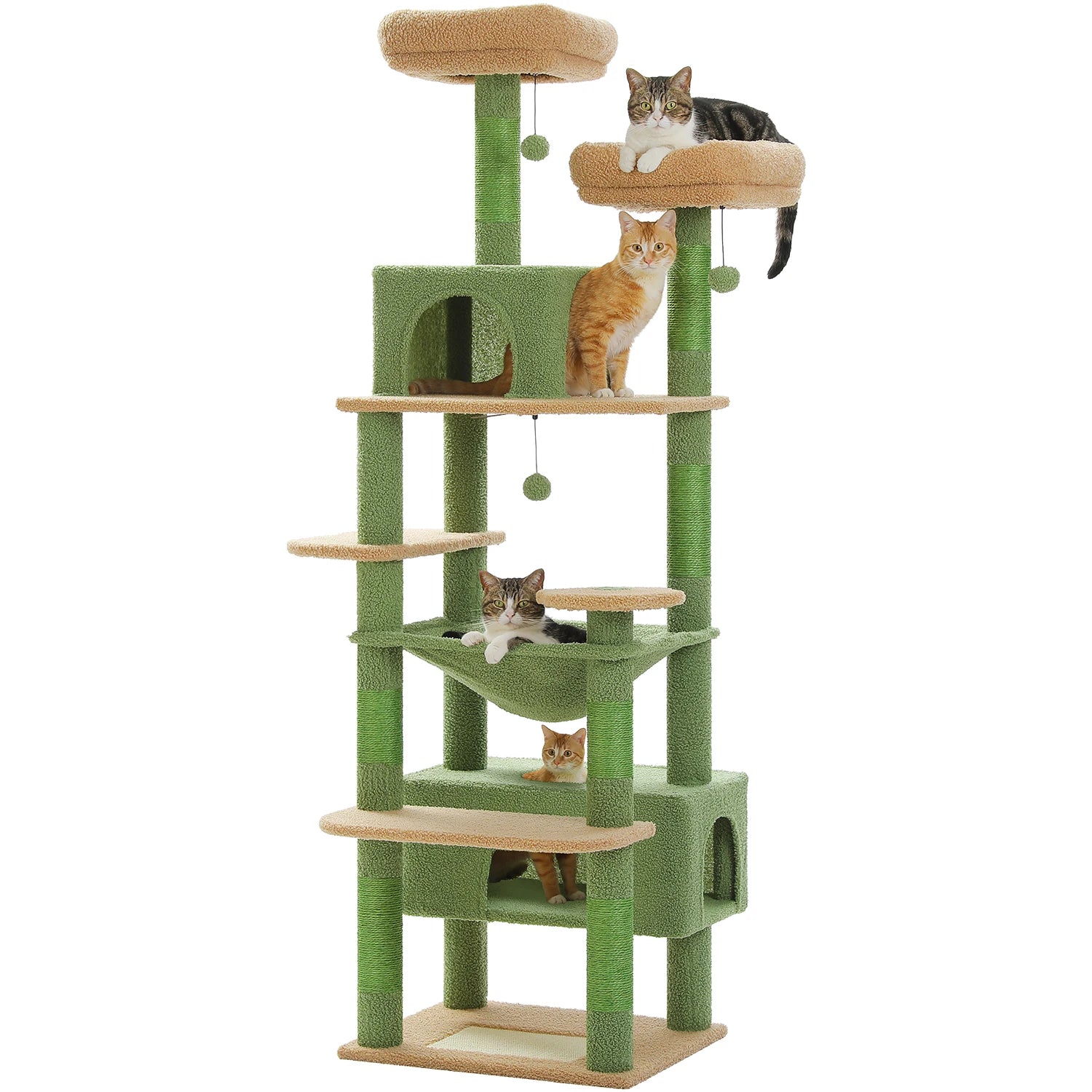 Luxury Multi-Level Cat Tower with Hammock